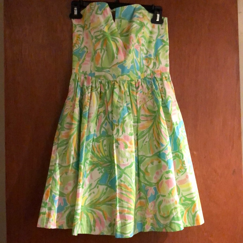 Bright strapless Lilly Pulitzer